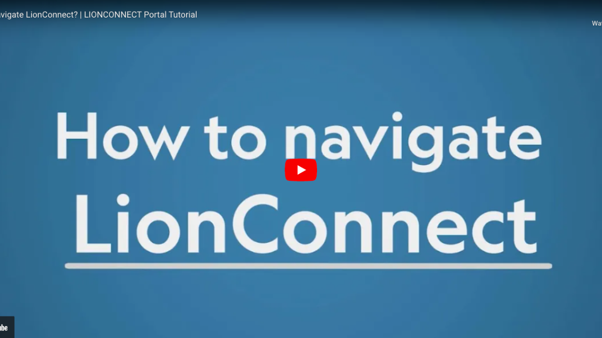 An image placeholder for the LionConnect YouTube tutorial